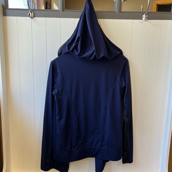 Diadora Hooded Cover Up Jacket, Blue, Size Small - Picture 2 of 9